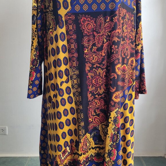 Ivy City Co Nova Patchwork Blue, Yellow, & Red Paisley print (Size S/M) - Picture 9 of 15